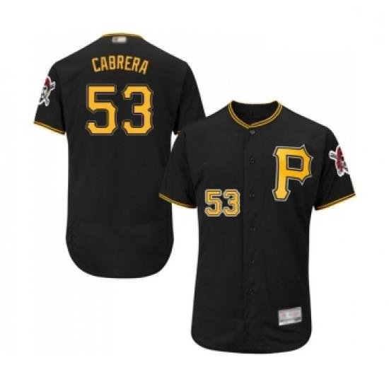 Mens Pittsburgh Pirates 53 Melky Cabrera Black Alternate Flex Base Authentic Collection Baseball Jersey