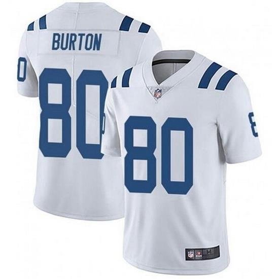 Nike Indianapolis Colts 80 Trey Burton White Vapor Untouchable Limited Jersey