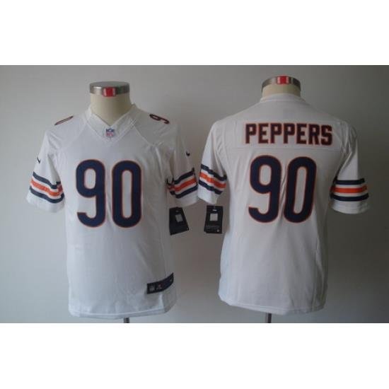 Nike Youth Chicago Bears #90 Peppers White Color Limited Jerseys