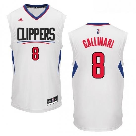 Womens Adidas Los Angeles Clippers 8 Danilo Gallinari Authentic White Home NBA Jersey