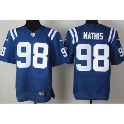 Nike Indianapolis Colts 98 Robert Mathis Blue Elite NFL Jersey