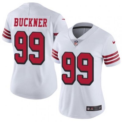 Nike 49ers #99 DeForest Buckner White Rush Womens Stitched NFL Vapor Untouchable Limited Jersey