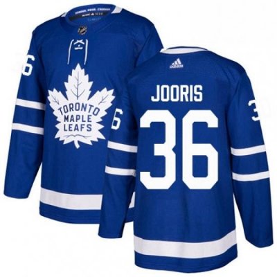 Mens Adidas Toronto Maple Leafs 36 Josh Jooris Authentic Royal Blue Home NHL Jersey