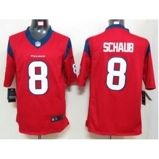 Nike Houston Texans 8 Matt Schaub Red Game NFL Jersey