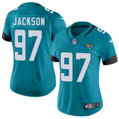 Nike Jaguars #97 Malik Jackson Teal Green Team Color Womens Stitched NFL Vapor Untouchable Limited Jersey