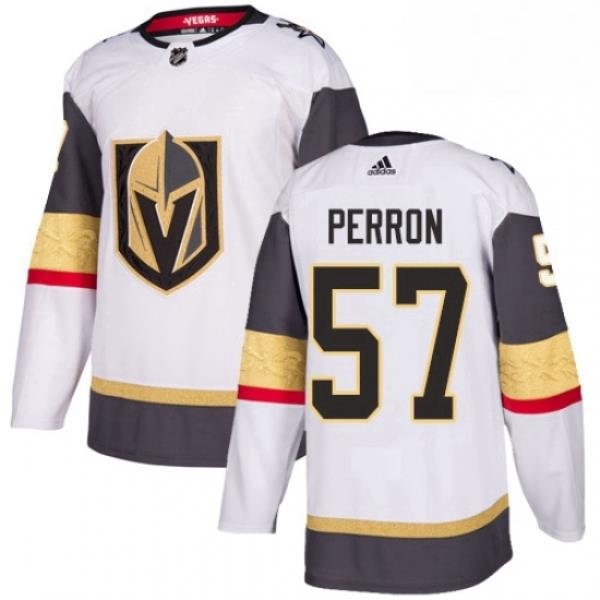 Womens Adidas Vegas Golden Knights 57 David Perron Authentic White Away NHL Jersey