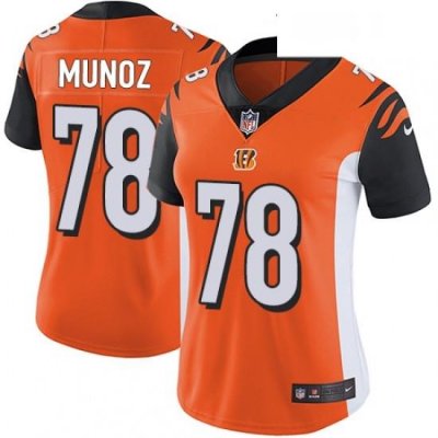 Womens Nike Cincinnati Bengals 78 Anthony Munoz Elite Orange Alternate NFL Jersey