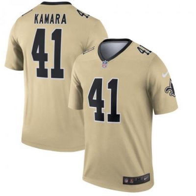 Nike Saints 41 Alvin Kamara Cream Inverted Legend Jersey