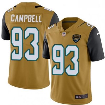 Men Nike Jacksonville Jaguars 93 Calais Campbell Limited Gold Rush Vapor Untouchable NFL Jersey