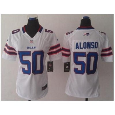 Women's Nike Buffalo Bills #50 Kiko Alonso White Stitched NFL Limited Jersey