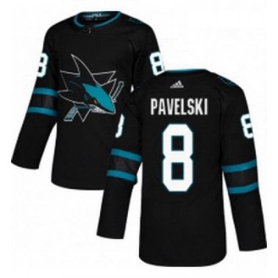 Youth Adidas San Jose Sharks 8 Joe Pavelski Premier Black Alternate NHL Jersey