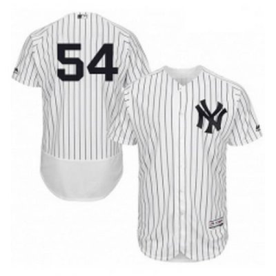 Mens Majestic NeW York Yankees 54 Aroldis Chapman White Home Flex Base Authentic Collection MLB Jersey