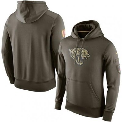 NFL Mens Jacksonville Jaguars Nike Olive Salute To Service KO Performance Hoodie