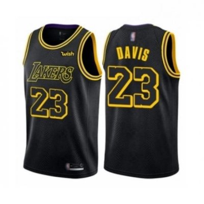 Youth Los Angeles Lakers 23 Anthony Davis Swingman Black Basketball Jersey City Edition