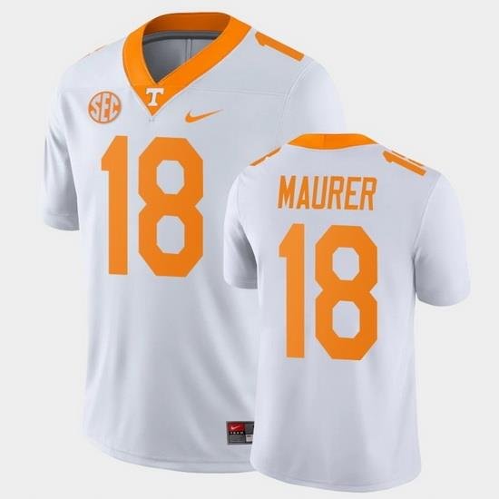 Men Tennessee Volunteers Brian Maurer Game White College Football Jersey