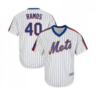 Youth New York Mets 40 Wilson Ramos Authentic White Alternate Cool Base Baseball Jersey