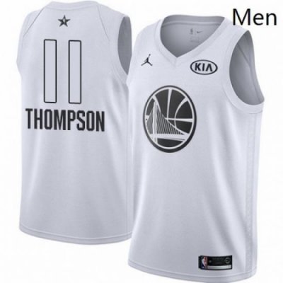 Mens Nike Jordan Golden State Warriors 11 Klay Thompson Swingman White 2018 All Star Game NBA Jersey