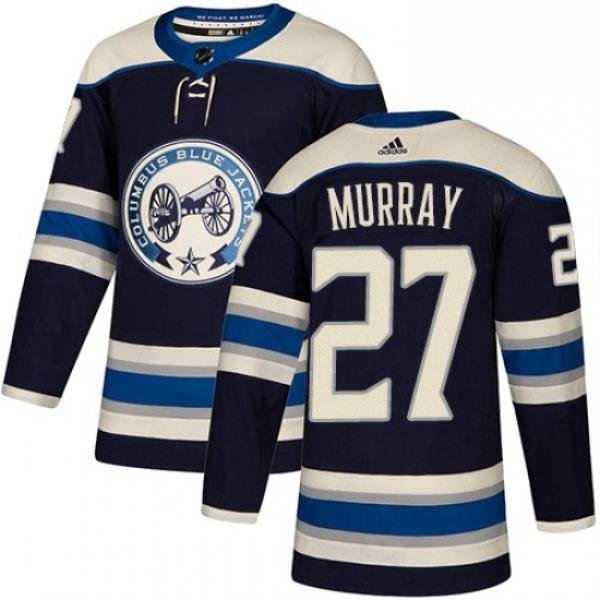 Mens Adidas Columbus Blue Jackets 27 Ryan Murray Authentic Navy Blue Alternate NHL Jersey