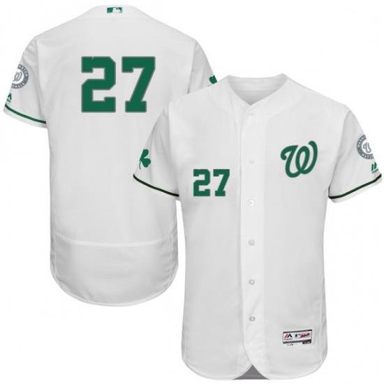 Mens Majestic Washington Nationals 27 Shawn Kelley White Celtic Flexbase Authentic Collection MLB Jersey