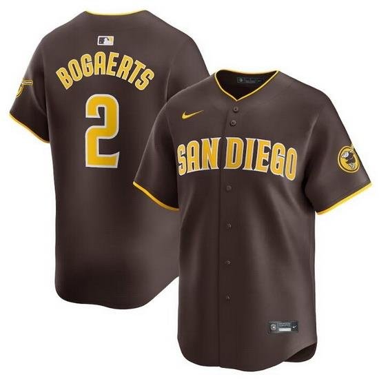 Men San Diego Padres 2 Xander Bogaerts BroWn 2024 Home Limited Stitched Baseball Jersey