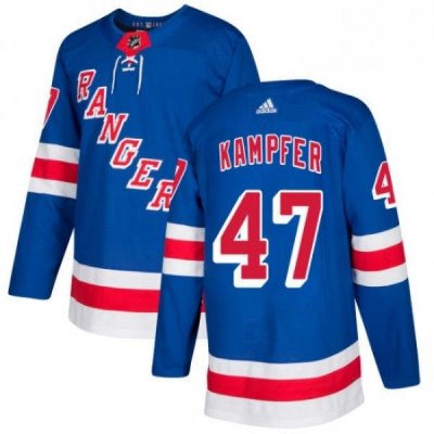 Youth Adidas New York Rangers 47 Steven Kampfer Premier Royal Blue Home NHL Jersey