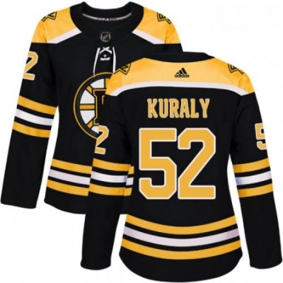 Womens Adidas Boston Bruins 52 Sean Kuraly Premier Black Home NHL Jersey