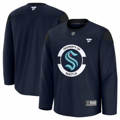 Men Seattle Kraken Navy 2024 25 Team Practice Stitched Hockey Jersey