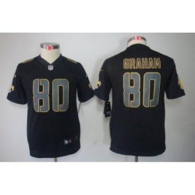 Nike Youth NeW Orleans Saints #80 Jimmy Graham Black Impact Limited Jerseys