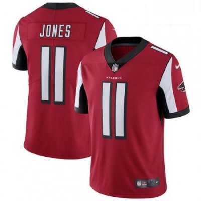 Men Nike Atlanta Falcons 11 Julio Jones Red Team Color Vapor Untouchable Limited Player NFL Jersey