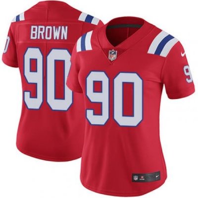 Nike Patriots #90 Malcom BroWn Red Alternate Womens Stitched NFL Vapor Untouchable Limited Jersey