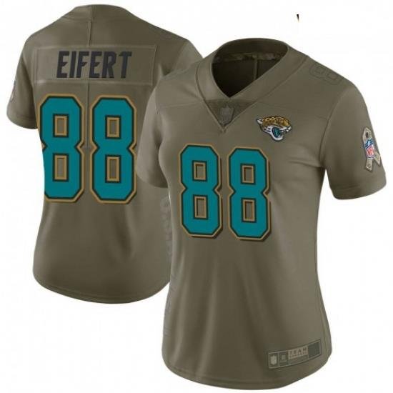 Women Nike Jaguars 88 Tyler Eifert Vapor Salute To Service Limited Jersey