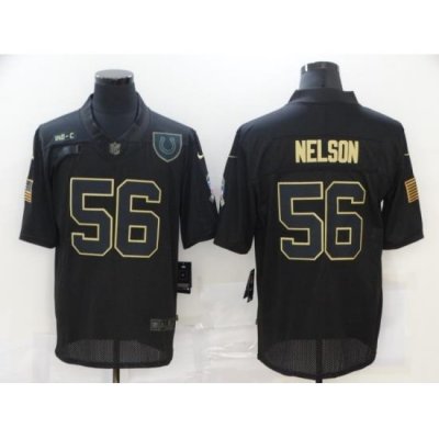 Nike Indianapolis Colts 56 Quenton Nelson Black 2020 Salute To Service Limited Jersey