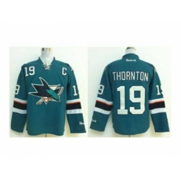 NHL Jerseys San Jose Sharks #19 Thornton green[2014 new stadium][patch C]