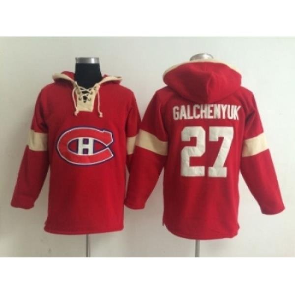 NHL montreal canadiens #27 galchenyuk red jersey[pullover hooded sweatshirt]