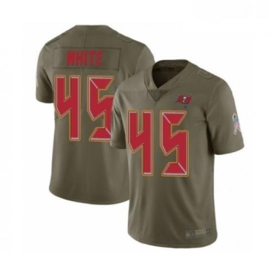 Mens Tampa Bay Buccaneers 45 Devin White Limited Olive 2017 Salute to Service Football Jersey