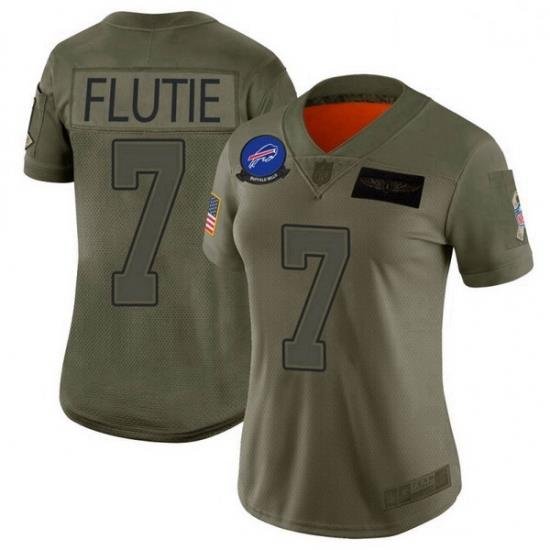 Women Buffalo Bills Doug Flutie Camo Limited 2019 Salute to Service Jersey