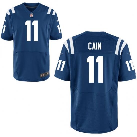 Men Colts #11 Deon Cain Blue Elite Jersey