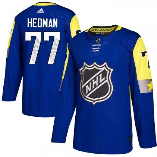 Youth Adidas Tampa Bay Lightning 77 Victor Hedman Authentic Royal Blue 2018 All Star Atlantic Division NHL Jersey