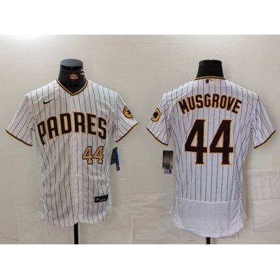 Men San Diego Padres 44 Joe Musgrove White 2024 Home Limited Stitched Baseball Jersey 3