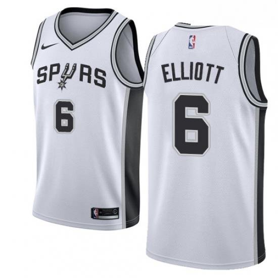 Youth Nike San Antonio Spurs 6 Sean Elliott Swingman White Home NBA Jersey Association Edition