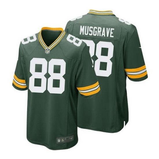 Men Green Bay Packers 88 Luke Musgrave Green Stitched Game Jersey