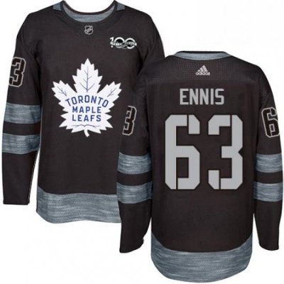 Mens Adidas Toronto Maple Leafs 63 Tyler Ennis Authentic Black 1917 2017 100th Anniversary NHL Jersey