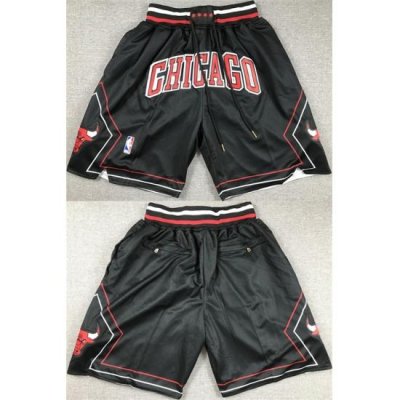 Men Chicago Bulls Black Shorts  28Run Small 29