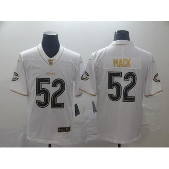 Bears 52 Khalil Mack White Gold Vapor Untouchable Limited Jersey