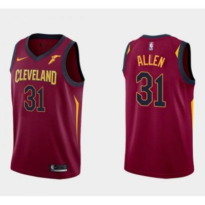 Men Cleveland Cavaliers 31 Jarrett Allen Basketball Wine Red Swingman Icon Edition Stitched Basketball Jersey