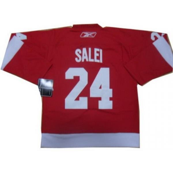 Detroit Red Wings #24 SALEI red NHL ice hockey Jerseys