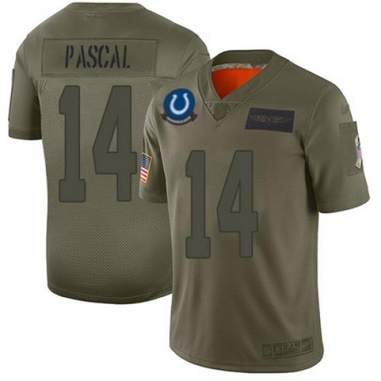 Men Zach Pascal Limited Jersey 14 Football Indianapolis Colts Camo 2019 Salute