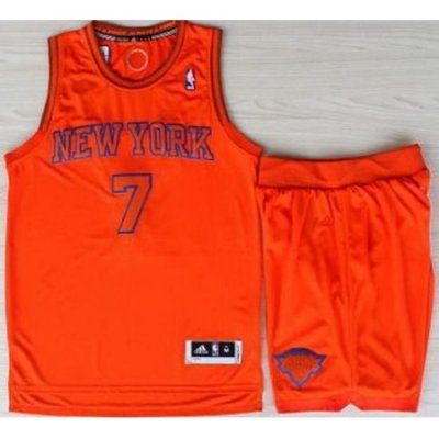 New York Knicks 7 Carmelo Anthony Orange Revolution 30 Swingman Shorts Suits Christmas Style