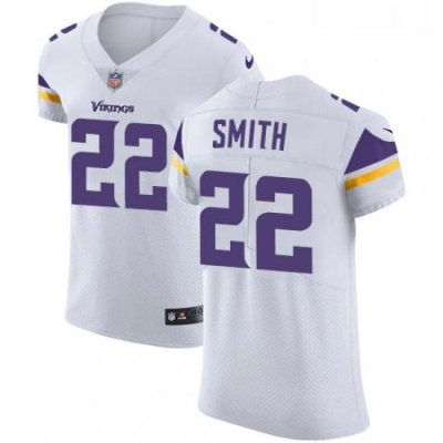 Mens Nike Minnesota Vikings 22 Harrison Smith White Vapor Untouchable Elite Player NFL Jersey