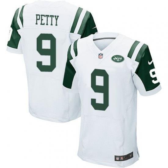 Nike New York Jets #9 Bryce Petty White Men 27s Stitched NFL Elite Jersey